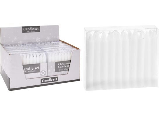 Zestaw świec na choinkę 13 x 11 cm biały 20 sztuk