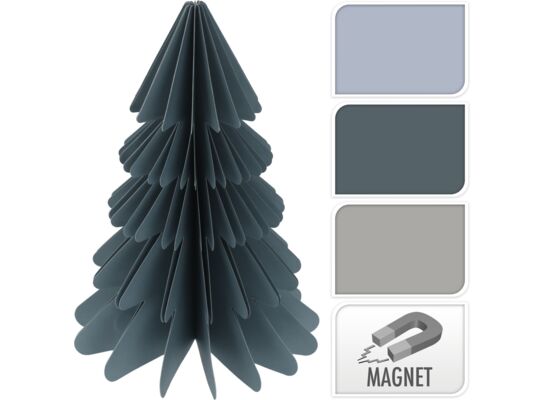 Choinka papierowa 23 cm 3ass