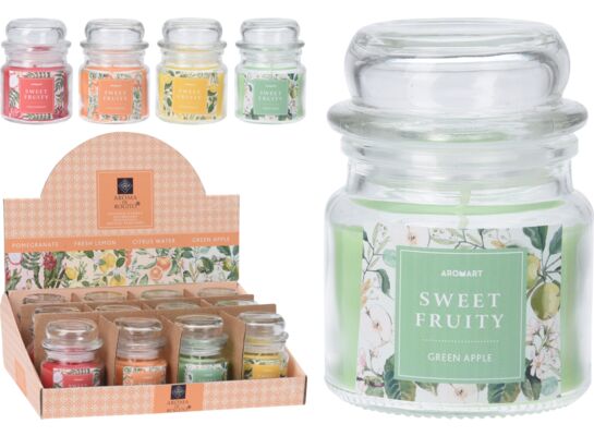Wosk zapachowy w szklanym słoiku 4ass mix 6,2 x 8,3 cm