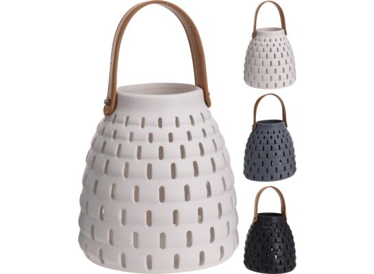Lampion ceramiczny 3ass clr 15,5 x 15 cm