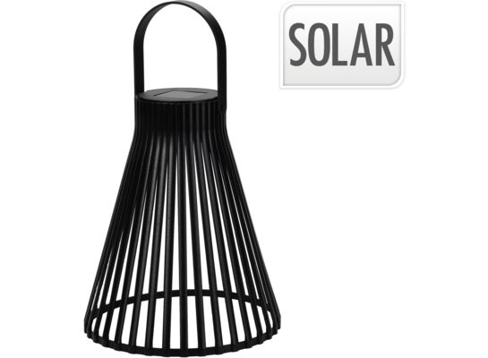 Lampion solarny czarny 23 x 20 cm