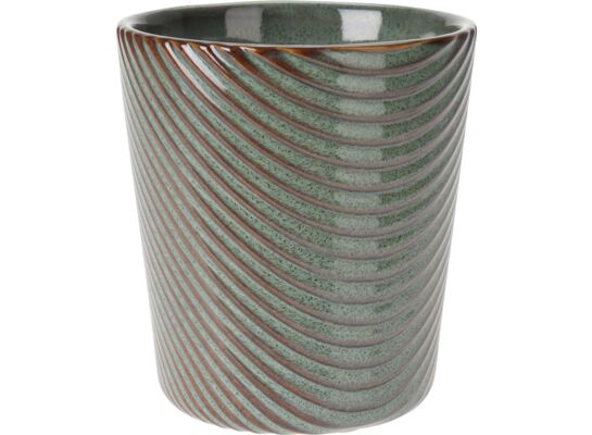 Doniczka 13x14cm zielona embos 13 x 14 cm