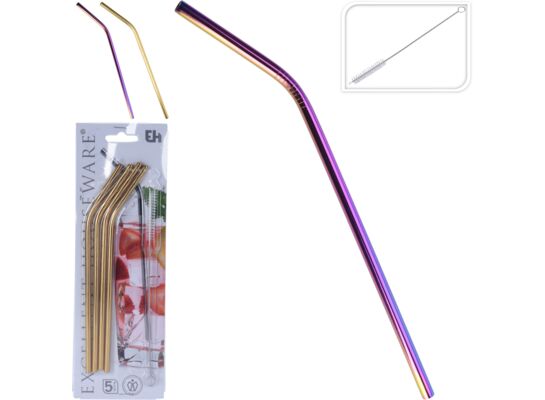 Zestaw słomek do picia 5 sztuk 2ass