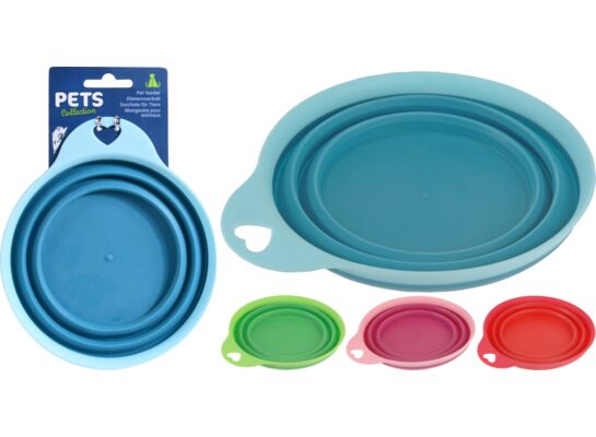 Miska dla psa składana pp 20,5 x 14,5/2,5 cm