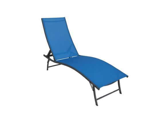 Leżanka 182 x 55 cm niebieska