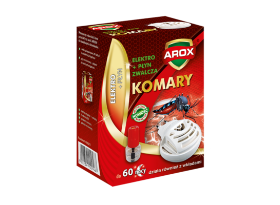 Elektrofumigator z zapasem płyn 60 nocy 1 + 1 Arox