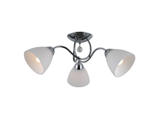 Żyrandol Lugano E27 40 W chrom/biały