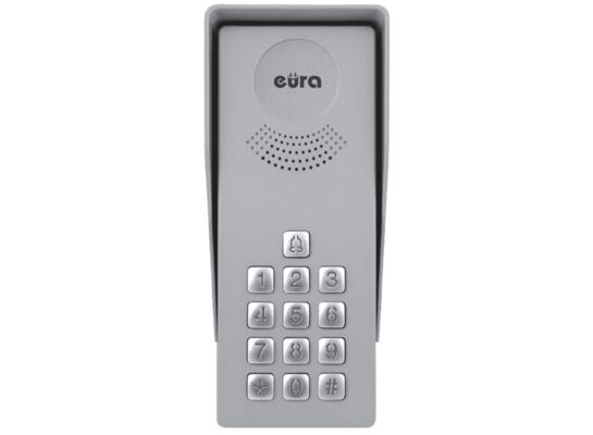 Domofon "EURA" ADP-37A3 "INGRESSO NERO" 1-rodzinny, kaseta zewnętrzna z szyfratorem