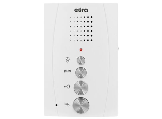 Domofon "EURA" ADP-38A3 "ENTRA" biały, jednorodzinny, głośnomówiący, kaseta z szyfratorem