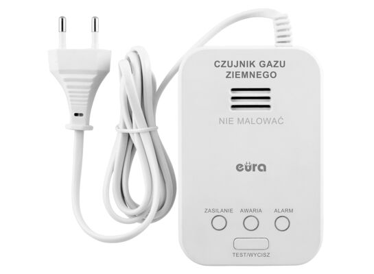 Czujnik gazu "EURA" GD-01A2 - 230V/ 50Hz, przewodowy, gaz ziemny