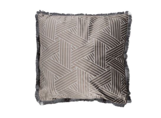 Poduszka dekoracyjna 43 x 43 cm szara
