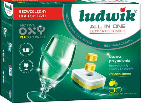 Tabletki do zmywarek All in one P-Free 30 sztuk 540 g Ludwik