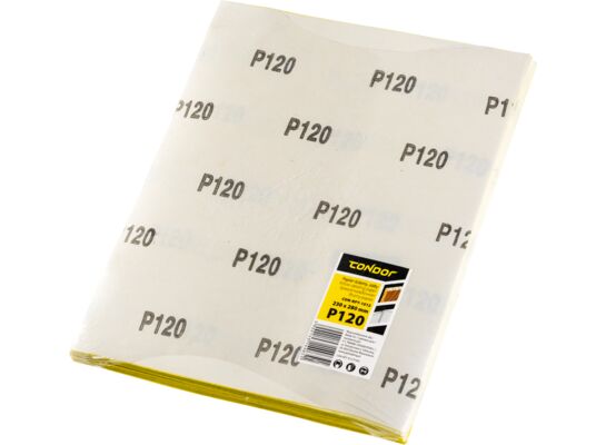 Papier ścierny "żółty" 230 x 280 mm P120 Condor