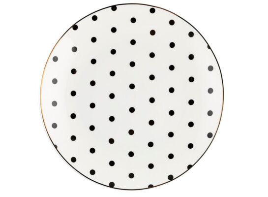 Talerz deserowy SPOTS BLACK 20 cm