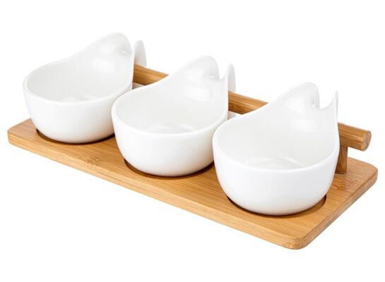 Miseczki do dipów ADRIA 3 sztuki na podstawce