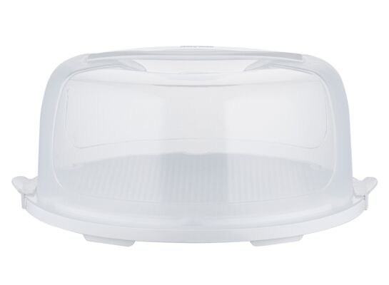 Pojemnik na ciasto z pokrywą 28,5 cm okrągły biały