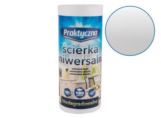 Ścierka uniwersalna PRAKTYCZNA 100 listków biodegradowalna