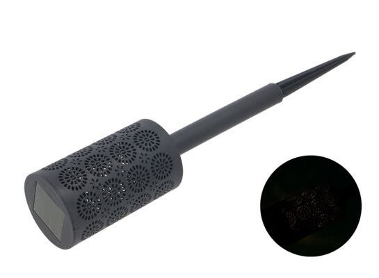 Lampa solarna 6,5 x 6,5 x 39 cm czarna