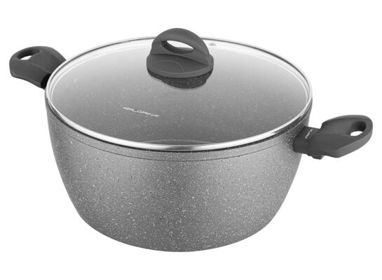 Garnek aluminiowy LAVA STONE szary 28 cm 7 l