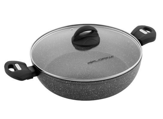 Garnek aluminiowy LAVA STONE niski szary 28 cm 3,8 l