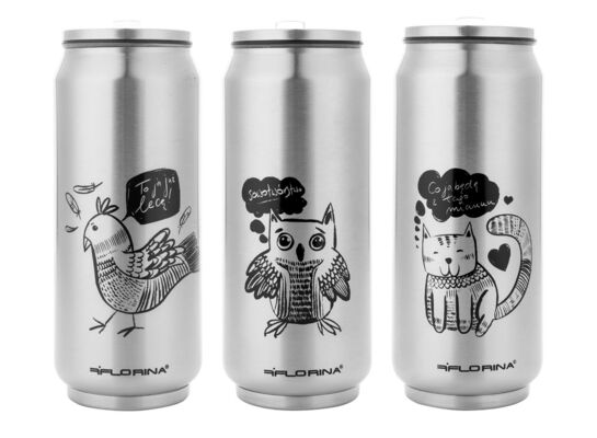 Kubek termiczny nierdzewny FUNNY FARM 350 ml mix wzorów