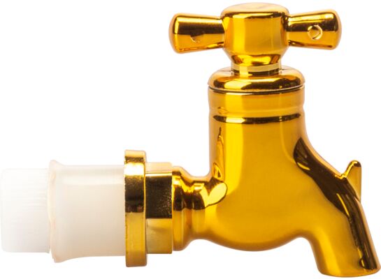 Kranik plastikowy złoty do kolorowych beczułek