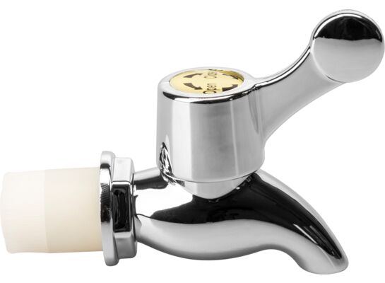 Kranik plastikowy srebrny uszczelka rozporowa