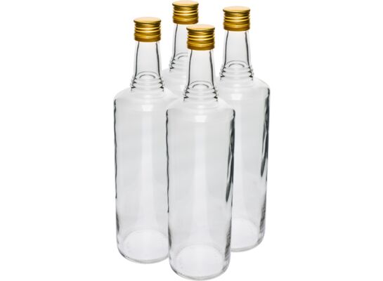 Butelka 1000 ml Italiano zakrętka biała 4 sztuki