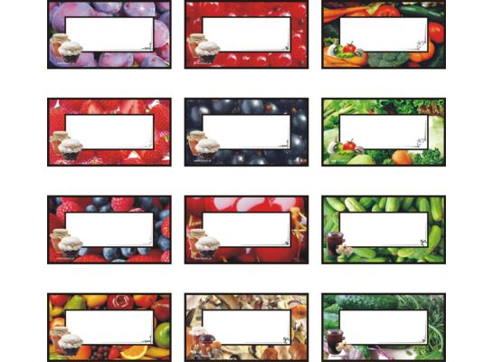 Etykiety na przetwory samoprzylepne 30 sztuk