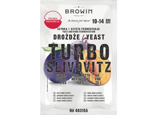 Drożdże gorzelnicze Turbo Slivovitz 62 g