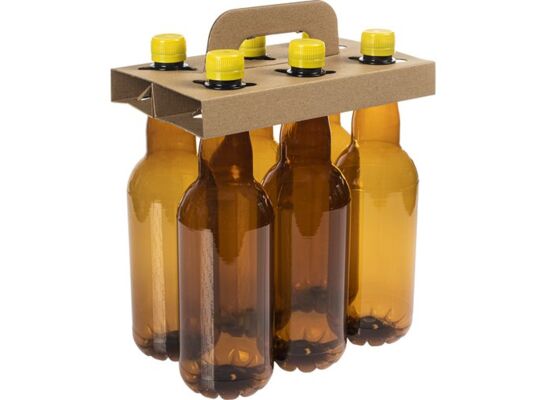 Zestaw 1 l butelek Pet do piwa w nosidełku 6 sztuk