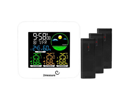 Bezprzewodowa stacja pogody 3 czujniki mała