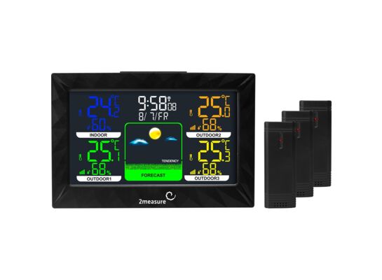 Bezprzewodowa stacja pogody 3 czujniki duża