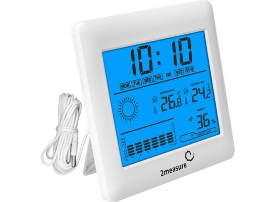 Stacja pogody elektroniczna sonda termometr 120 x 120 mm