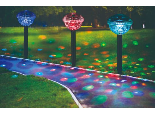 Lampa solarna światło dyskotekowe 34,5 cm