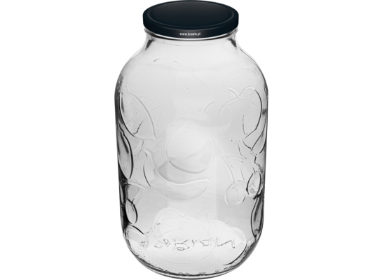 Słoik 5 l z kolorową zakrętką Ø100