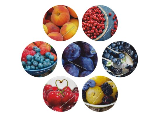 Słoik 346 ml z kolorową zakrętką 6 sztuki