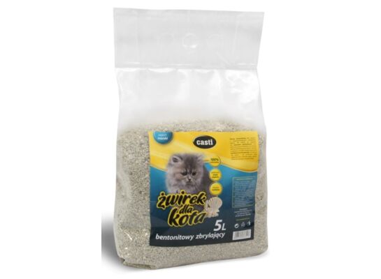 Żwirek bentonitowy zbrylający zapach morski 5 l Casti