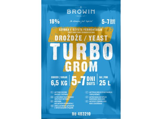 Drożdże gorzelnicze Turbo Grom 5-7 dni 85 g