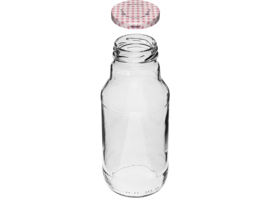 Butelka na sok 330 ml z zakrętką Ø43 6 sztuk