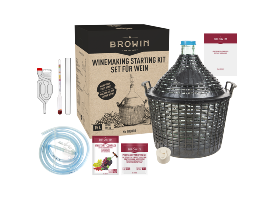 Zestaw winiarski 15 l z balonem szklanym