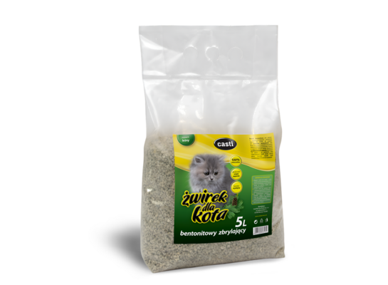 Żwirek bentonitowy zbrylający zapach leśny 5 l Casti
