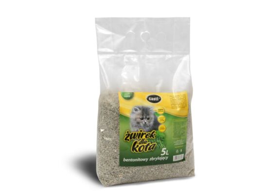 Żwirek bentonitowy zbrylający zapach trawy 5 l Casti