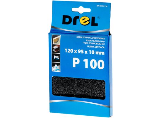 Gąbka polerska dwustronna 120 x 95 x 10 mm P100 Drel