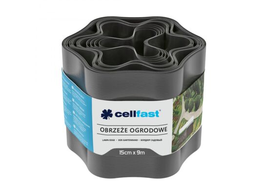 Obrzeże ogrodowe 15 cm x 9 m grafitowe Cellfast