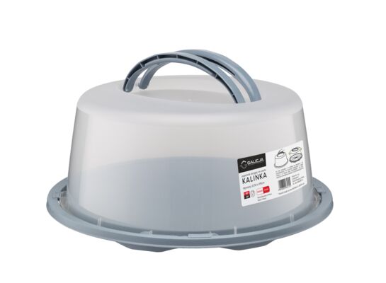 Pojemnik okrągły na ciasto Kalinka śr. 35 cm szary