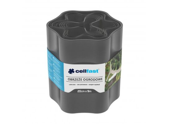 Obrzeże ogrodowe 20 cm x 9 m grafitowe Cellfast