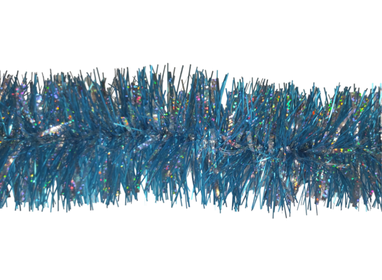 Łańcuch choinkowy 200 x 6 cm niebiesko-srebrny