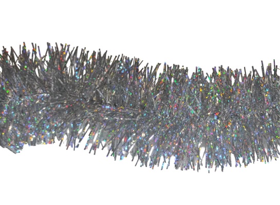 Łańcuch choinkowy 200 x 6 cm srebrny