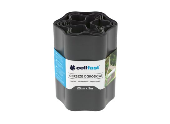 Obrzeże ogrodowe 25 cm x 9 m grafitowe Cellfast